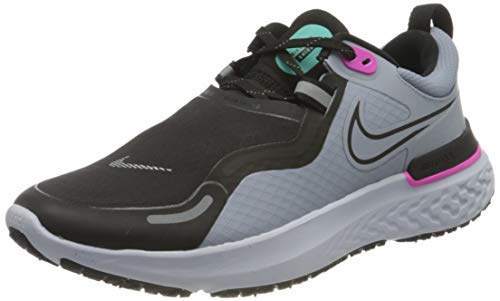 Nike React Miler Shield, Zapatillas para Correr Mujer, Obsidian Mist Black Aurora Gre, 39 EU