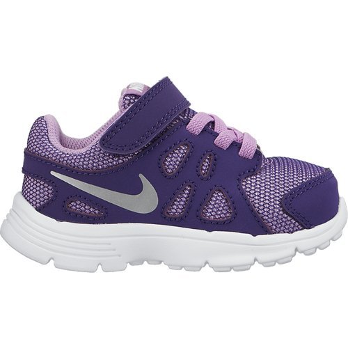 Nike Revolution 2 TDV - Zapatillas para niños, Color Morado/Plata/Blanco, Talla 23.5