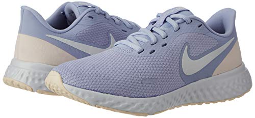 NIKE Revolution 5, Running Shoe Mujer, Ghost/Summit White-World Indigo, 38.5 EU