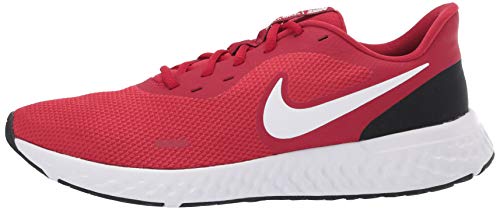 NIKE Revolution_5', Zapatillas Hombre, Gym Red/White/Black, 42.5 EU