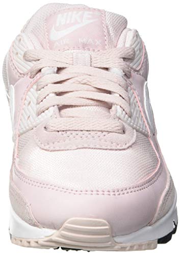 Nike W Air MAX 90, Zapatillas para Correr Mujer, Barely Rose White Black, 36.5 EU