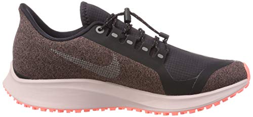 Nike W Air Zoom Pegasus 35 RN Shld, Zapatillas de Running para Mujer, Gris (Oil Grey/Mtlc Silver/Smokey Mauve/Particle Rose/Lava Glow 001), 44.5 EU