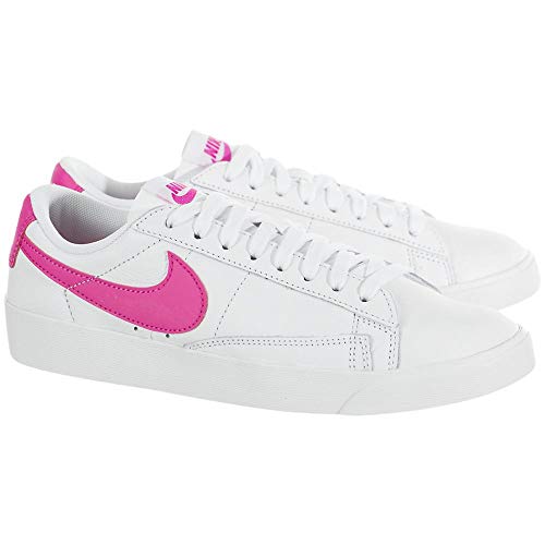 Nike W Blazer Low LE, Zapatillas de Baloncesto para Mujer, Multicolor (White/Laser Fuchsia/White 000), 38.5 EU