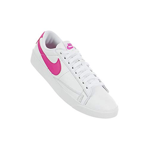 Nike W Blazer Low LE, Zapatillas de Baloncesto para Mujer, Multicolor (White/Laser Fuchsia/White 000), 38.5 EU