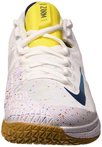 Nike W NIKECOURT Air Zoom Zero HC, Zapatillas para Correr Mujer, White Valerian Blue Oracle Aqua OPTI Yellow Wheat, 36 EU