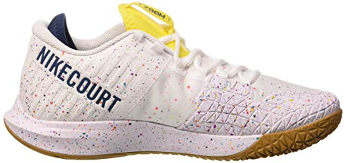 Nike W NIKECOURT Air Zoom Zero HC, Zapatillas para Correr Mujer, White Valerian Blue Oracle Aqua OPTI Yellow Wheat, 36 EU