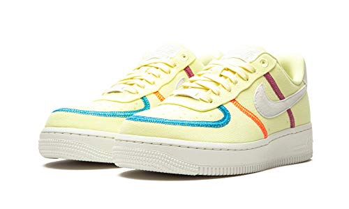 Nike Wmns Air Force 1 '07 LX, Zapatillas de bsquetbol Mujer, Life Lime Summit White Laser Blue Hyper Orange Cactus Flower, 38.5 EU