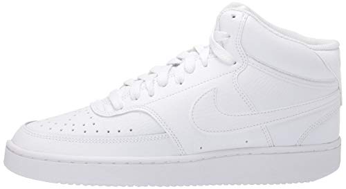 Nike Wmns Court Vision Mid, Zapatillas de Deporte Mujer, Blanco (White/White/White 100), 37.5 EU