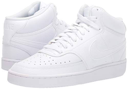 Nike Wmns Court Vision Mid, Zapatillas de Deporte Mujer, Blanco (White/White/White 100), 41 EU