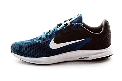 Nike Wmns Downshifter 9, Zapatilla De Correr para Mujer, Valerian Blue/White/Black/Vivid Purple, 37.5 EU