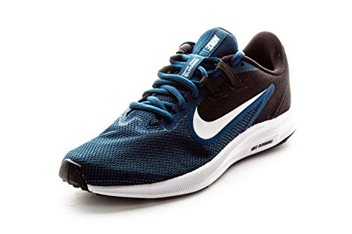 Nike Wmns Downshifter 9, Zapatilla De Correr para Mujer, Valerian Blue/White/Black/Vivid Purple, 37.5 EU