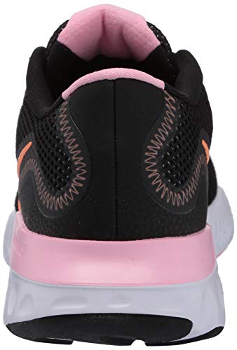 Nike Wmns Renew Run, Zapatillas para Correr para Mujer, Negro/Naranja Pulso/Blanco/Rosa, 38 EU