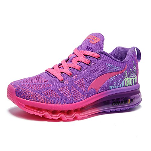 ONEMIX - Zapatillas de running para mujer con acolchado de aire, color Morado, talla 38 EU