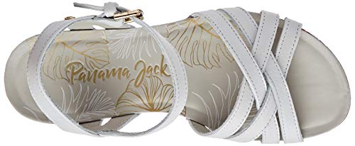 Panama Jack Vera Nacar, Sandalia con Pulsera Mujer, Blanco (Blanco B1), 36 EU