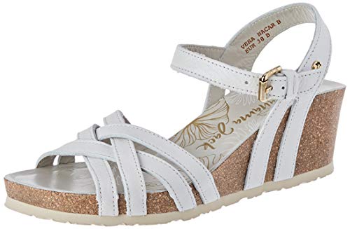 Panama Jack Vera Nacar, Sandalia con Pulsera Mujer, Blanco (Blanco B1), 36 EU