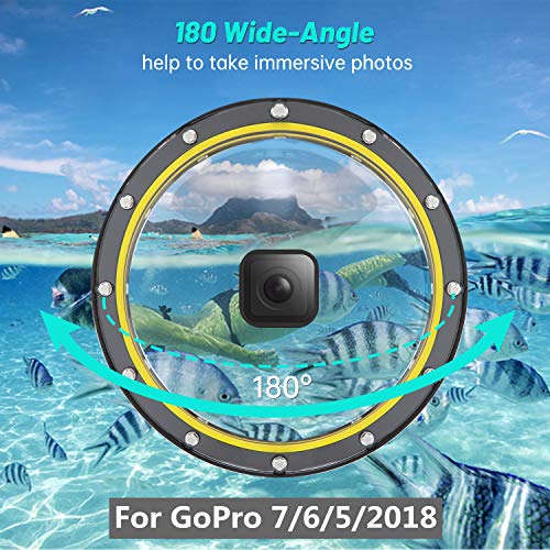 Para GoPro Dome Carcasa impermeable para GoPro Hero 5 6 7 2018 con gatillo de pistola Empuñadura flotante para cámara de acción GoPro