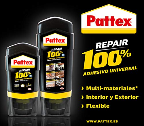 Pattex 100%, pegamento multimaterial transparente, botella 50gr