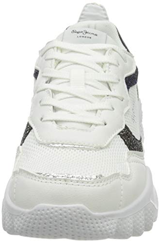 Pepe Jeans London Eccles Clex20 Zapatillas para Mujer , Blanco ( 800WHITE ) , 41 EU