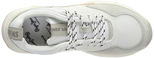 Pepe Jeans London Sinyu Snow, Zapatillas para Mujer, White 800, 38 EU