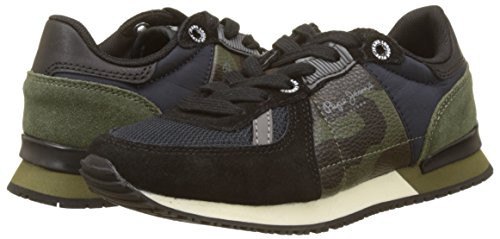 Pepe Jeans London Sydney Camu, Zapatillas Niños, Negro (Black), 32 EU