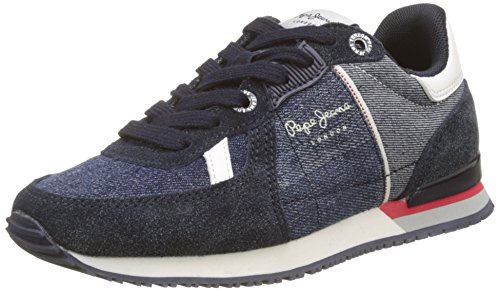 Pepe Jeans London Sydney Soul, Zapatillas Niños, Azul (Navy), 34 EU