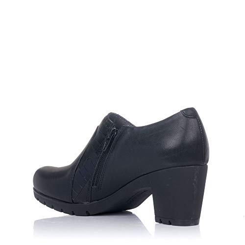 PITILLOS 3111 Zapato Abotinado Piel Tacon Mujer Negro 40