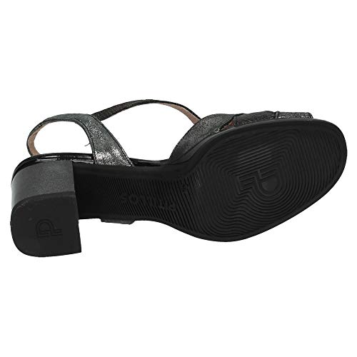 PITILLOS 5090 Sandalias con TACÓN Mujer Sandalias TACÓN Negro 36