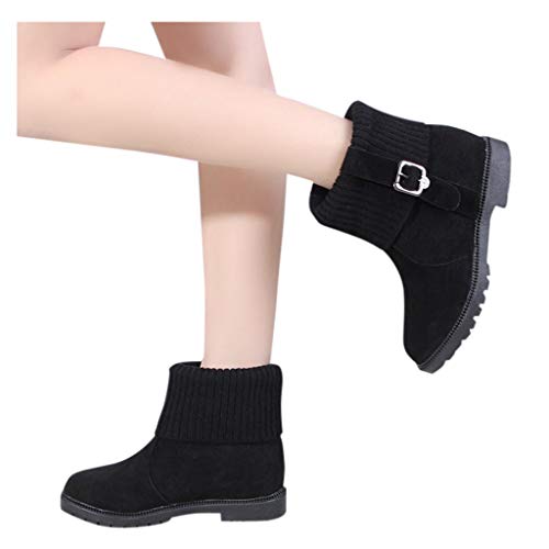 Posional Botines De TacóN Mujer Invierno con Cordones CláSicas Botas TacóN Alto Grueso Zapatos Partido Vestido De Boda A La Moda Ancho Casual Gamuza para Mujer Bordadas Invierno Flecos Largos Moda