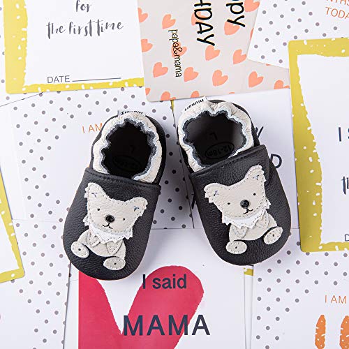 Primeros Pasos Bebe Niña Niños Zapatos Zapatillas de Estar por Casa Pantuflas Calzado Botitas y Patucos Infantiles Piel Sintético Casual Antideslizante-1 BKKL 18-24 Meses