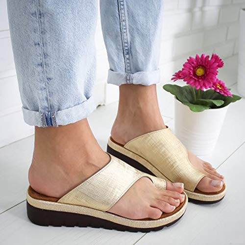 Puimentiua Sandalias y Chanclas Zapatillas de Plataforma Plana de Verano para Mujer EU 35-43