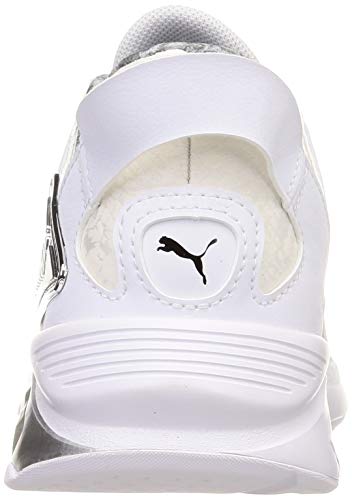 Puma 194437, Zapatillas de Gimnasio Mujer, Blanco Plata Negro, 36 EU