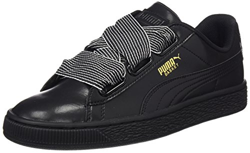 Puma Basket Heart Wn's, Zapatillas Mujer, Negro Black Black, 37 EU