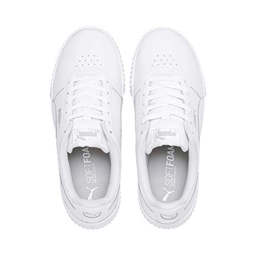 PUMA Carina L, Zapatillas Mujer, Blanco White/White/Silver, 37.5 EU