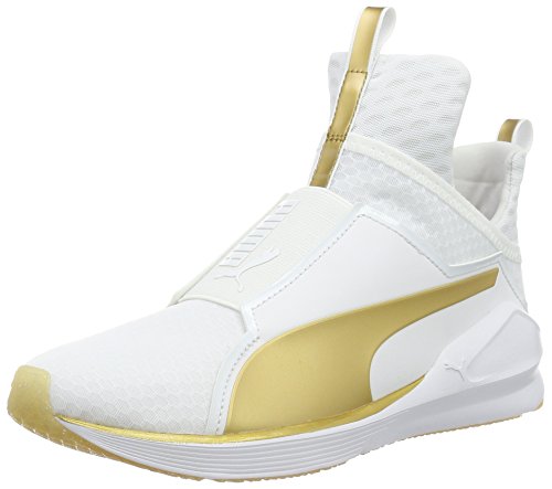 Puma Fierce - Zapatillas Mujer, Blanco (White-Gold 01 ), 38.5 EU