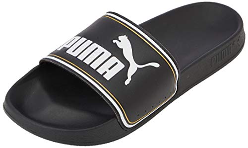 PUMA Leadcat FTR, Zapatos de Playa y Piscina Unisex Adulto, Negro Black Team Gold White, 44.5 EU