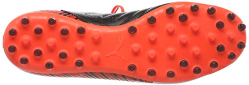 PUMA One 5.3 MG, Botas de fútbol Hombre Black-Nrgy Red Aged Silver, 43 EU