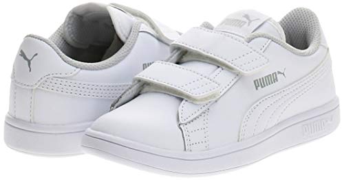 PUMA Smash V2 L V PS, Zapatillas Unisex niños, Blanco White White, 28 EU