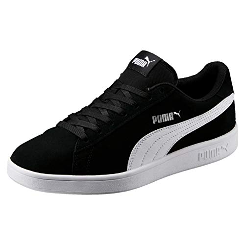 PUMA Smash v2, Zapatillas Unisex Adulto, Negro (Black White Silver), 42 EU