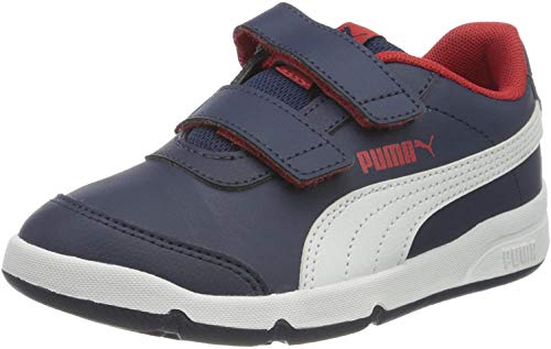 PUMA Stepfleex 2 SL Ve V PS, Zapatillas Unisex Niños, Azul (Peacoat White/Flame Scarlet), 34.5 EU