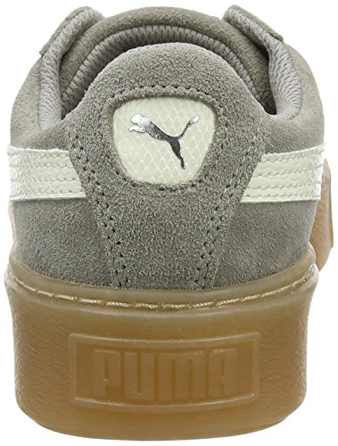 Puma Suede Platform SNK Jr, Zapatillas Unisex Adulto, Gris (Rock Ridge-Whisper White), 37 EU