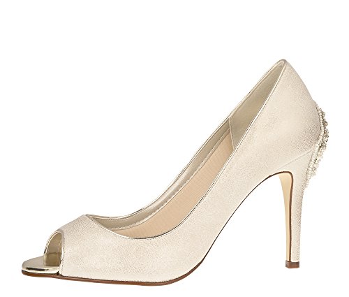 Rainbow Club Natala Stiletto Ivory Champagne - Zapatos de novia, color Marfil, talla 41 EU