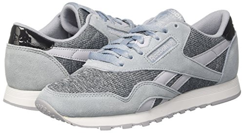 Reebok Cl Nylon, Zapatillas de Deporte Mujer, Gris (Cozy/Meteor Gry/Cloud Gry/White/Black), 36 EU