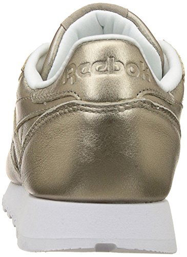 Reebok Classic Leather L Zapatillas, Mujer, Dorado (Pearl Metallic-Grey Gold / White), 36 EU (3.5 UK)