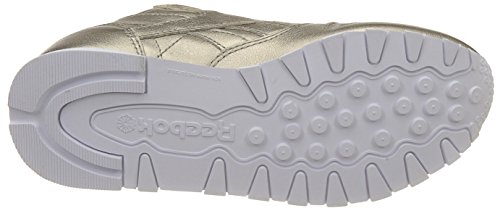 Reebok Classic Leather L Zapatillas, Mujer, Dorado (Pearl Metallic-Grey Gold / White), 36 EU (3.5 UK)