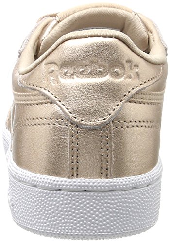 Reebok Club C 85 Melted Metals, Zapatillas para Mujer, Dorado (Pearl Metallic-Peach/White), 36 EU