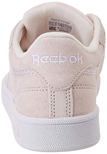 Reebok Club C 85 Trim NBK, Zapatillas de Tenis Mujer, Rosa (Pale Pink/White/Powder Grey 000), 38 EU