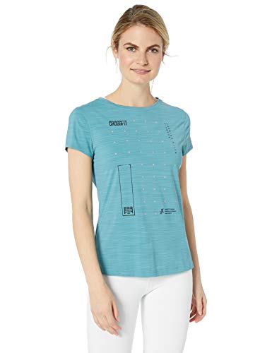 Reebok Crossfit Activchill tee Manga Corta para Mujer, Mujer, Manga Corta, FLH58, Niebla Mineral, M