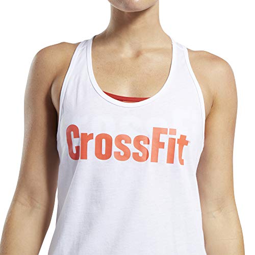 Reebok Crossfit Read Tank Camiseta Sin Mangas, Mujer, White, L