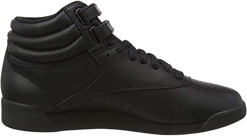 Reebok Freestyle Hi - Zapatillas de cuero para mujer, Negro (Black), 38.5 EU