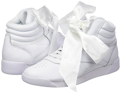 Reebok F/s Hi Satin Bow, Zapatillas de Gimnasia Mujer, (White/Skull Grey White/Skull Grey), 38 EU